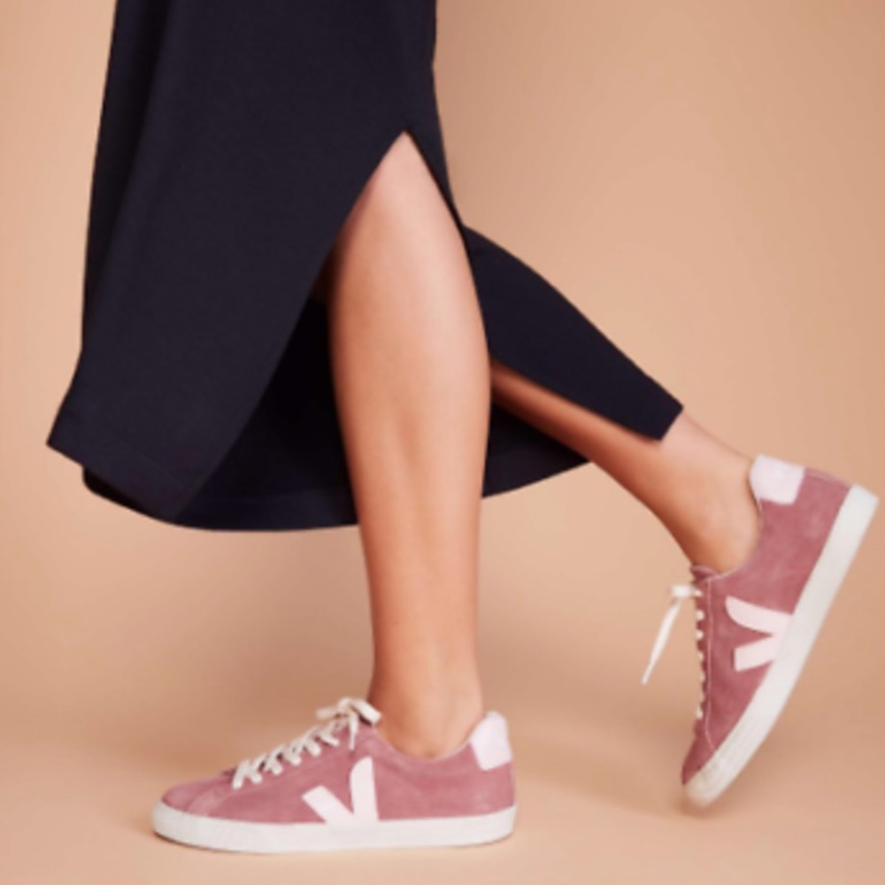 Veja suede pink sneakers